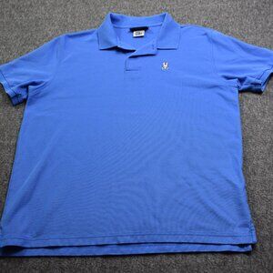 PSYCHO BUNNY Men’s Large (6) Royal Blue Pima Cotton Classic Pique Polo Shirt